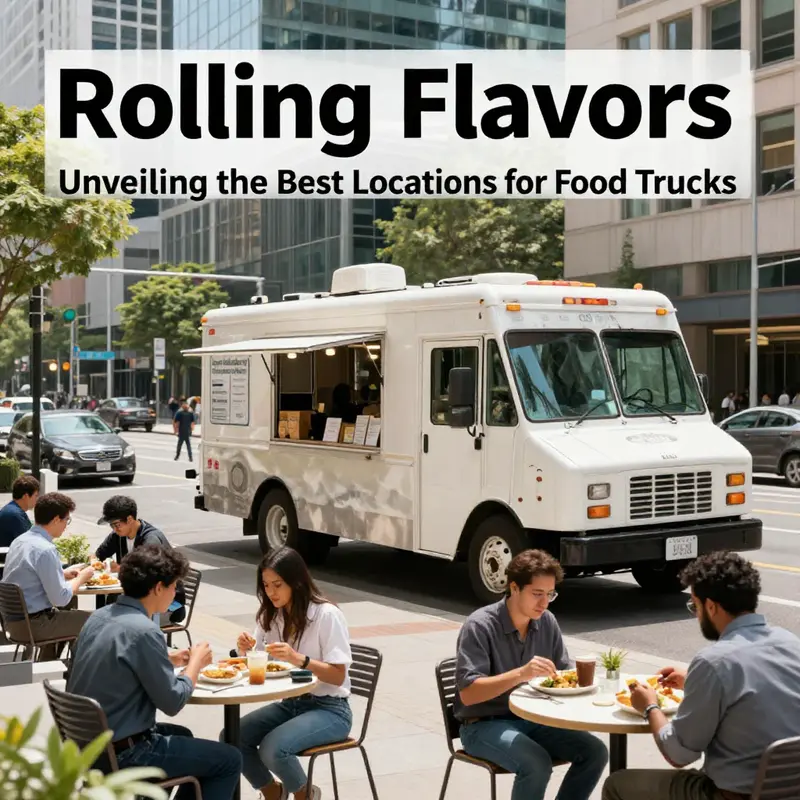 A lively outdoor festival showcasing the charm of food trucks serving diverse offerings to enthusiastic crowds.