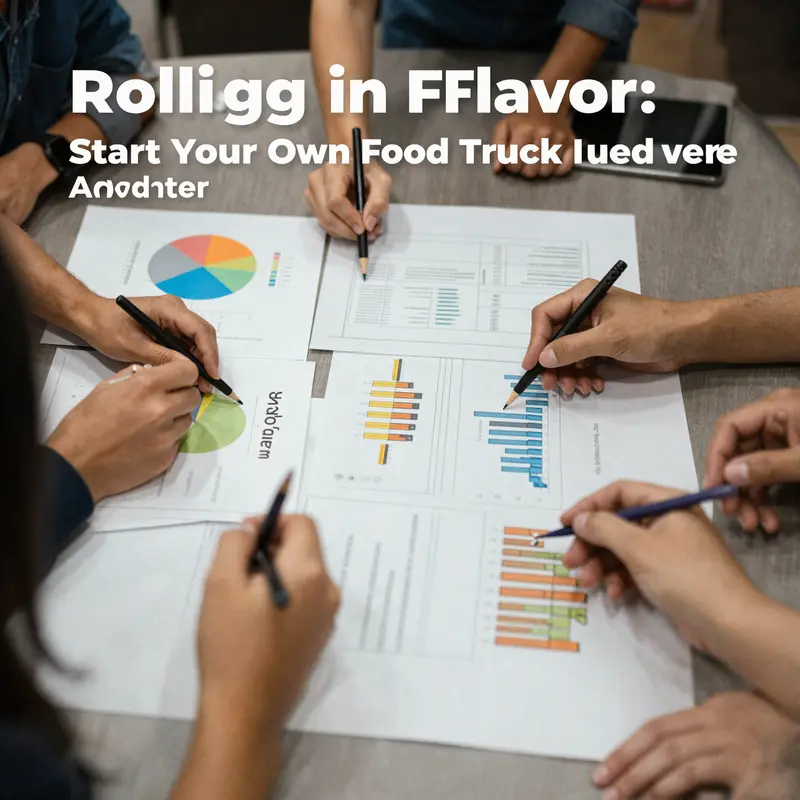 Vibrant outdoor market bustling with food trucks and enthusiastic customers.