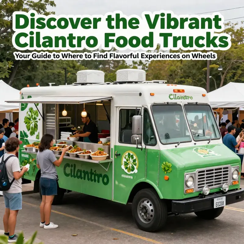 Cilantro food truck serving happy customers at a local event.