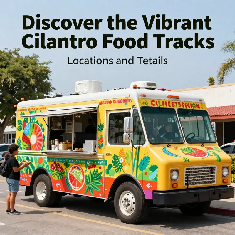 Cilantro Mexican Fusion Food Truck at a popular outdoor location, attracting food lovers.
