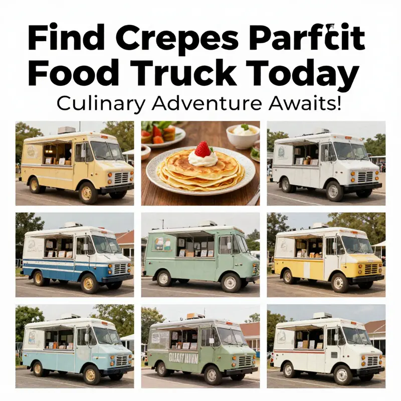 Crepes Parfait food truck attracts food lovers in a lively urban setting.