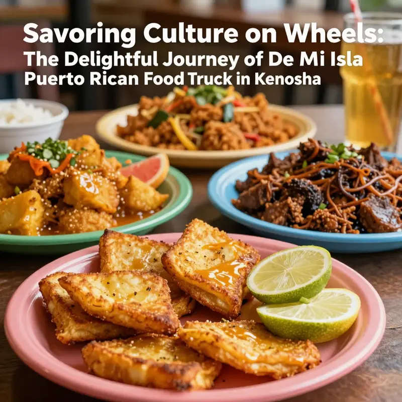 The exterior of De Mi Isla food truck, exuding vibrancy and culture, captures the attention of hungry customers.