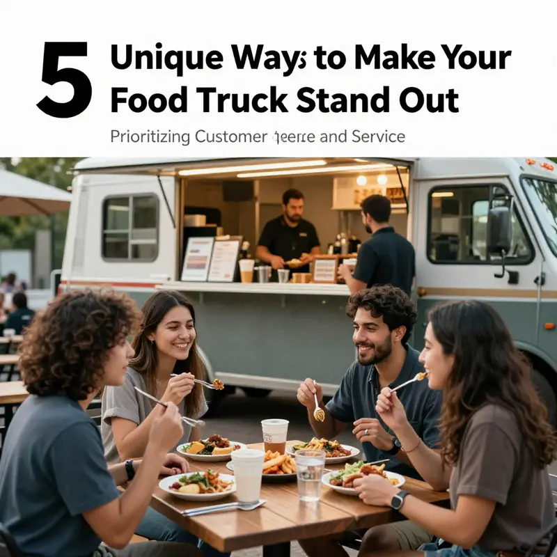 Highlighting the food truck’s unique dishes that draw enthusiastic customers.