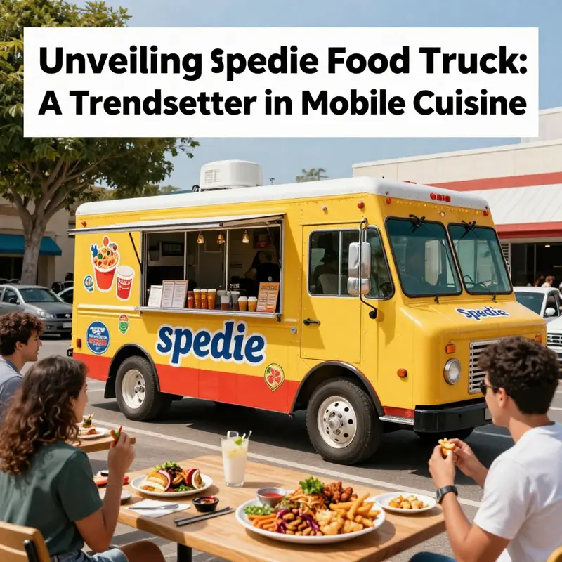 A lively spedie food truck serving a diverse crowd, showcasing the vibrancy of mobile dining.