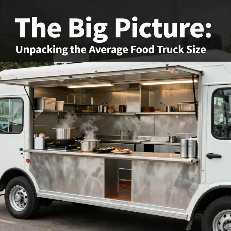 Visualizing the average dimensions of food trucks: a guide for event planners.
