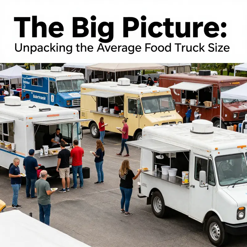Visualizing the average dimensions of food trucks: a guide for event planners.