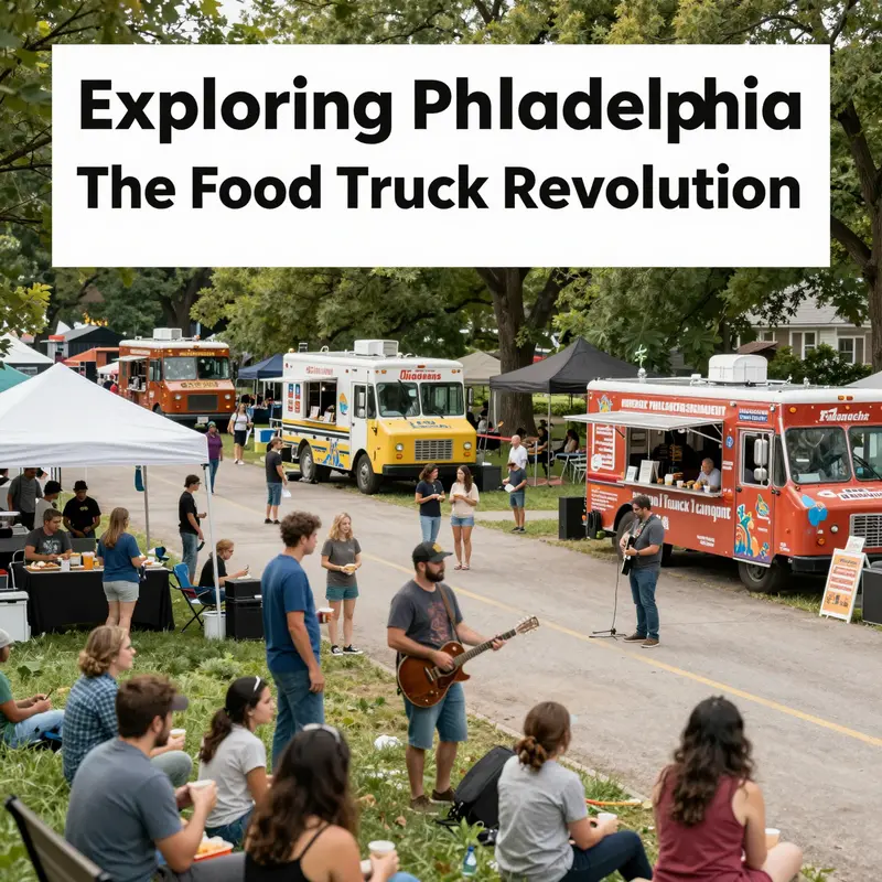 Food trucks line the streets of Philadelphia, showcasing various cuisines while bringing joy to locals and visitors.
