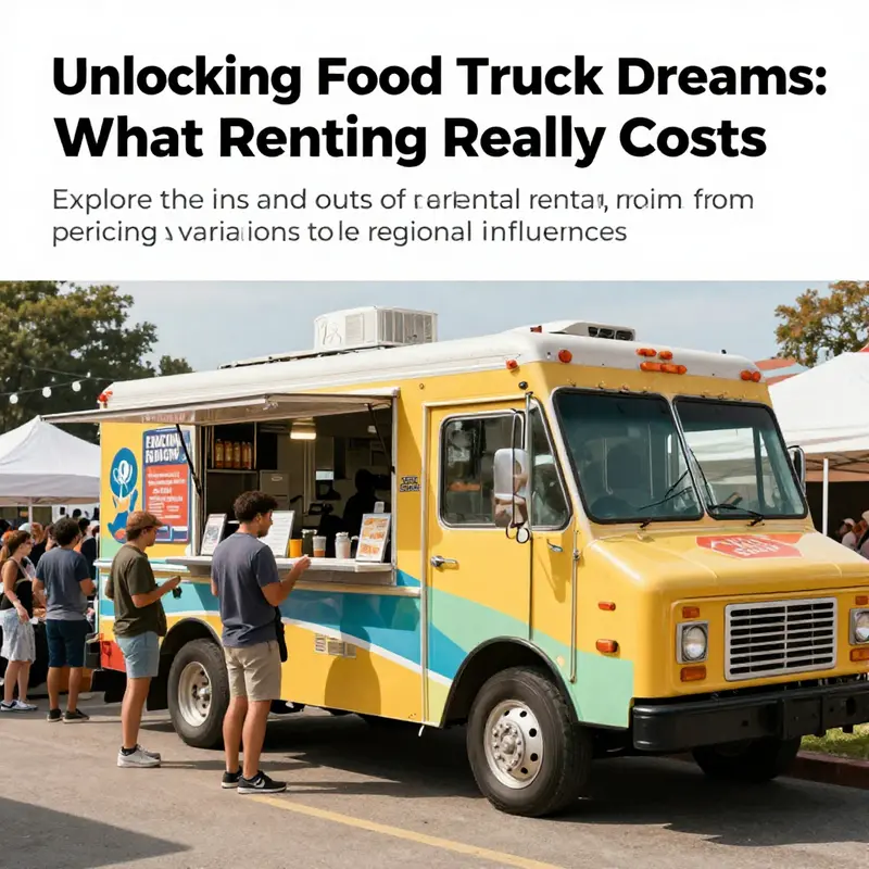 A colorful food truck surrounded by happy customers enjoying dishes, representing the food truck culture.