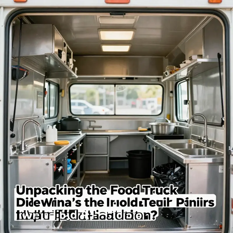 Food truck chefs demonstrate safe food preparation practices.