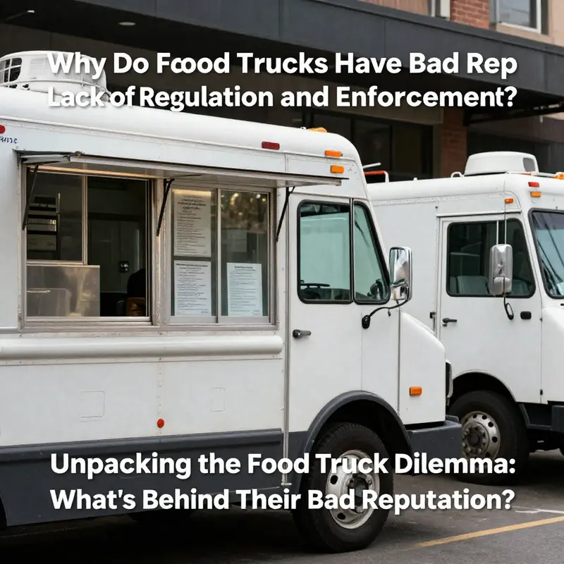 Food truck chefs demonstrate safe food preparation practices.