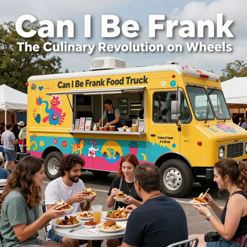A lively food truck festival showcasing the diversity and appeal of the ‘Can I Be Frank Food Truck’.