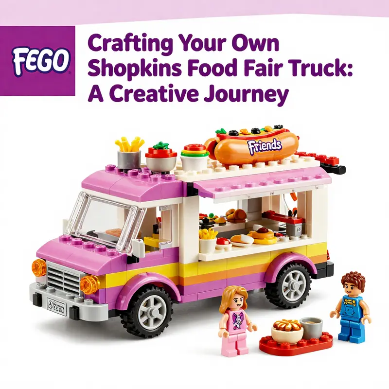 The LEGO Friends Hot Dog Food Truck set serves as the perfect model for your Shopkins-inspired creation.