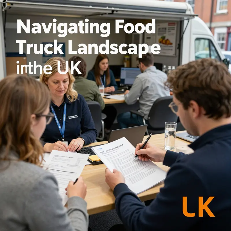 Food truck vendors applying for licenses are guided by council officials.