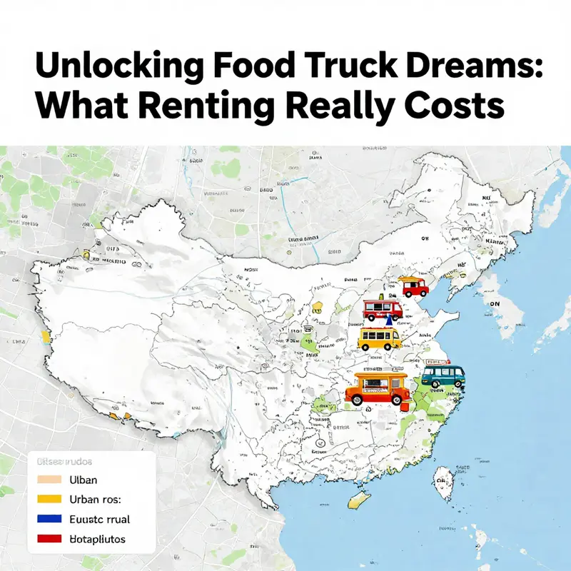 Diverse food trucks lined up at an event, highlighting the variety available for rental.