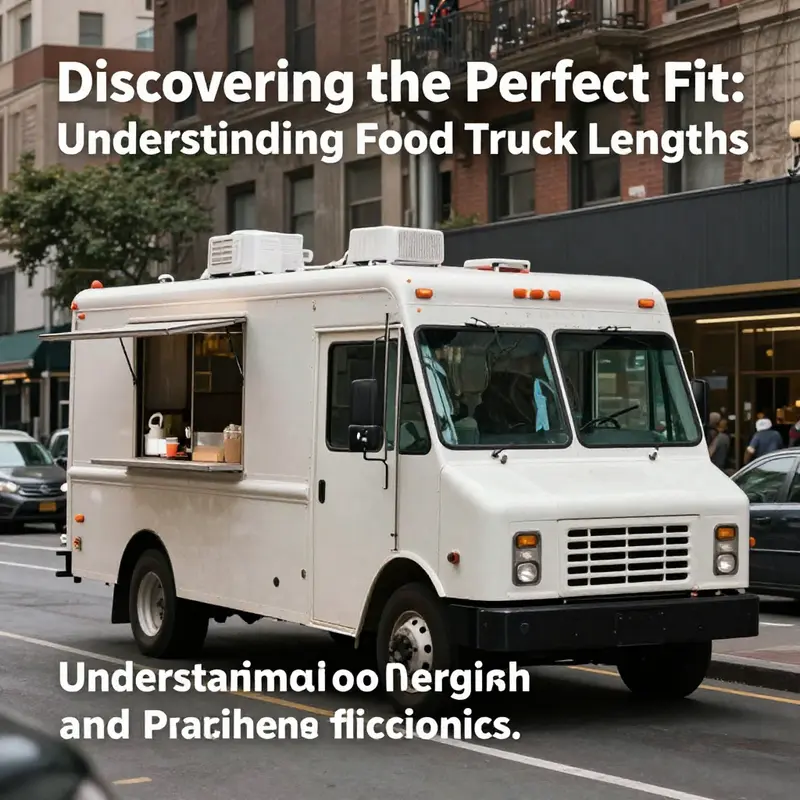A visual representation of various food trucks illustrating standard industry lengths.