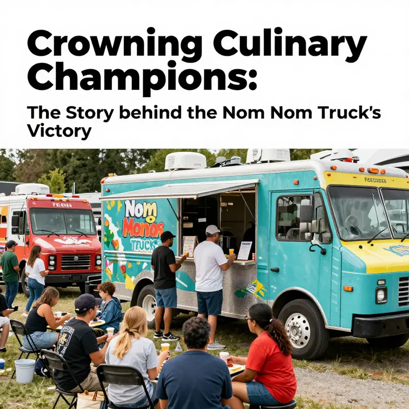Jared and Jodi Lauter, champions of Season 11, proudly stand in front of their Nom Nom Truck.