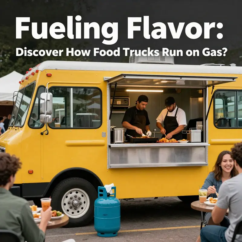 A food truck utilizing propane for its cooking equipment, enhancing the culinary experience.