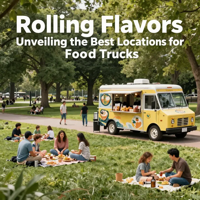 A lively outdoor festival showcasing the charm of food trucks serving diverse offerings to enthusiastic crowds.