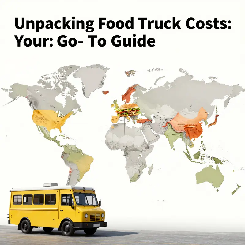 A bustling food truck representing the basic entry costs for starting a mobile kitchen.
