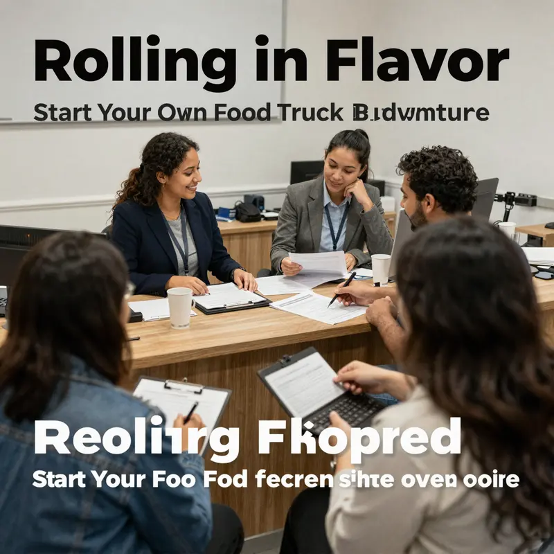 Vibrant outdoor market bustling with food trucks and enthusiastic customers.