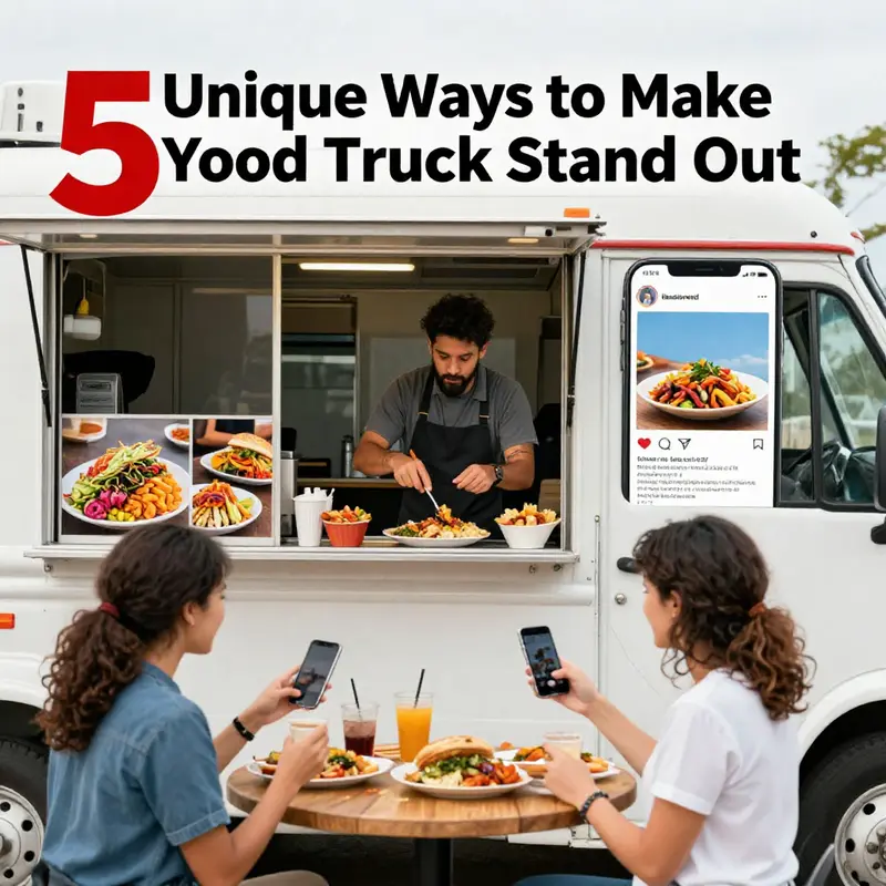 Highlighting the food truck’s unique dishes that draw enthusiastic customers.