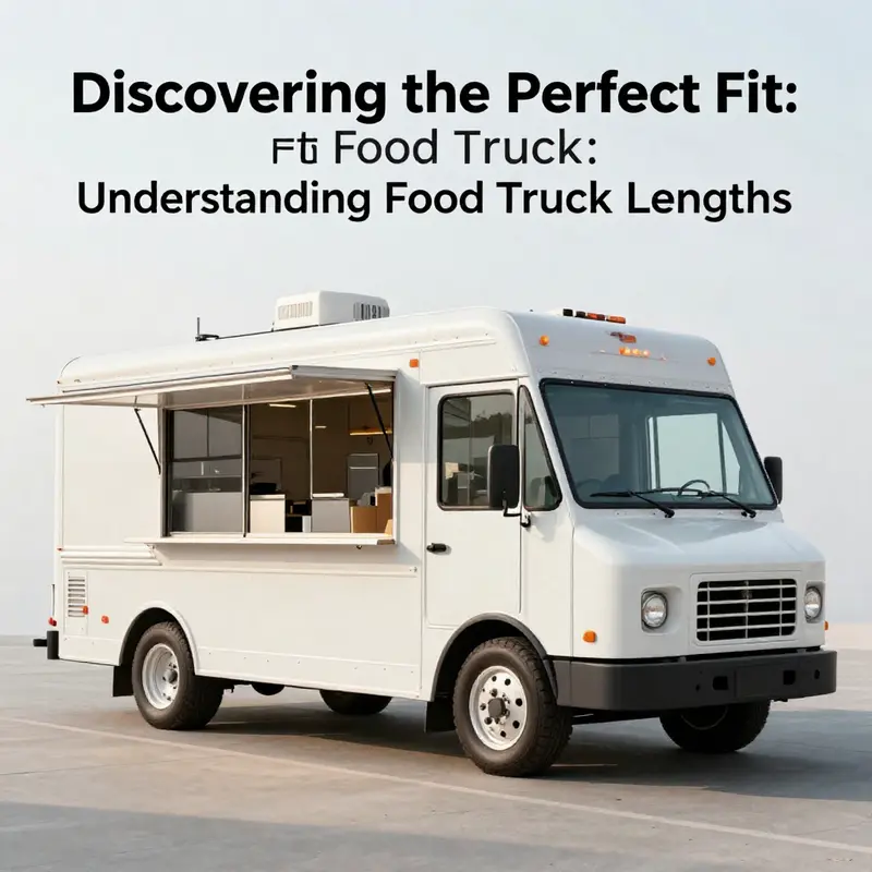 A visual representation of various food trucks illustrating standard industry lengths.