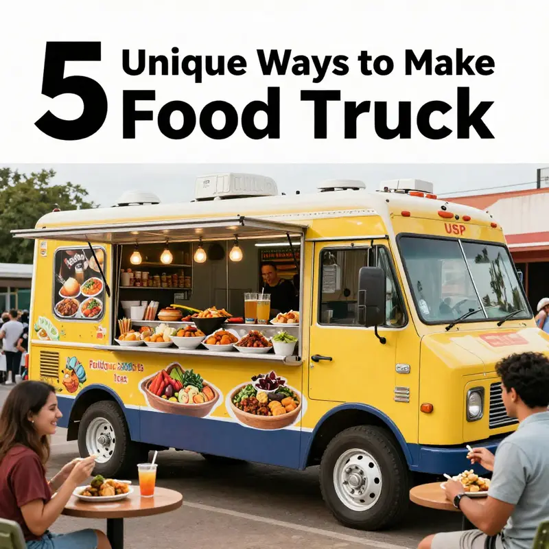 Highlighting the food truck’s unique dishes that draw enthusiastic customers.