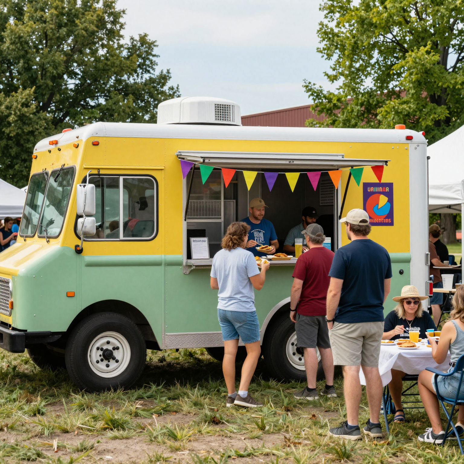 Vibrant Food Truck in Indiana Setting