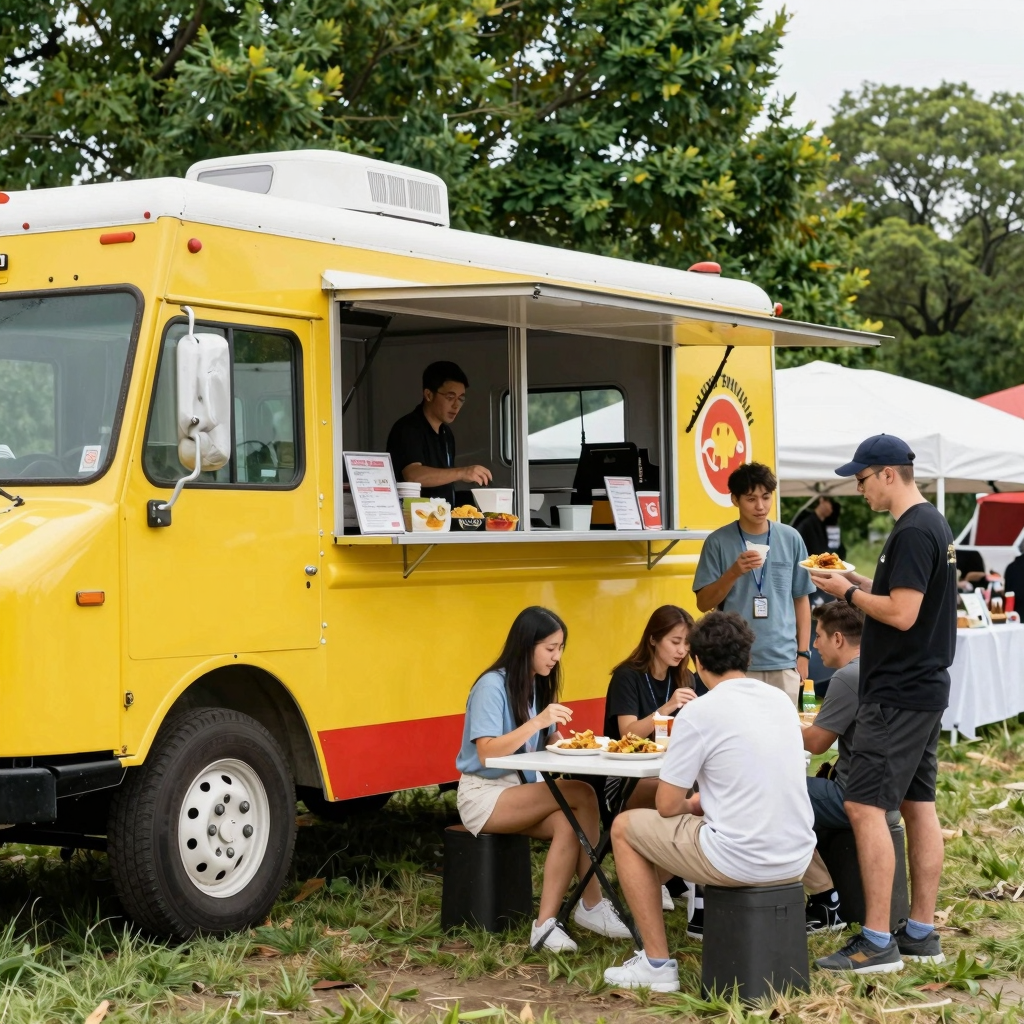 Food truck at a community event
