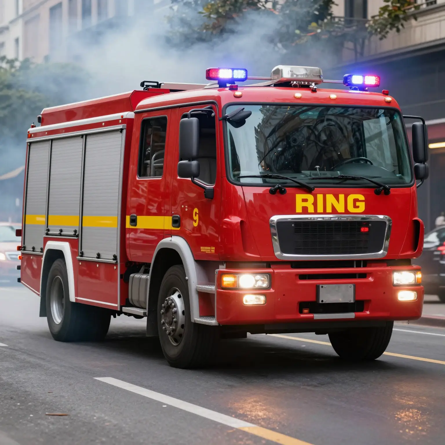 Fire Engine Truck in Action