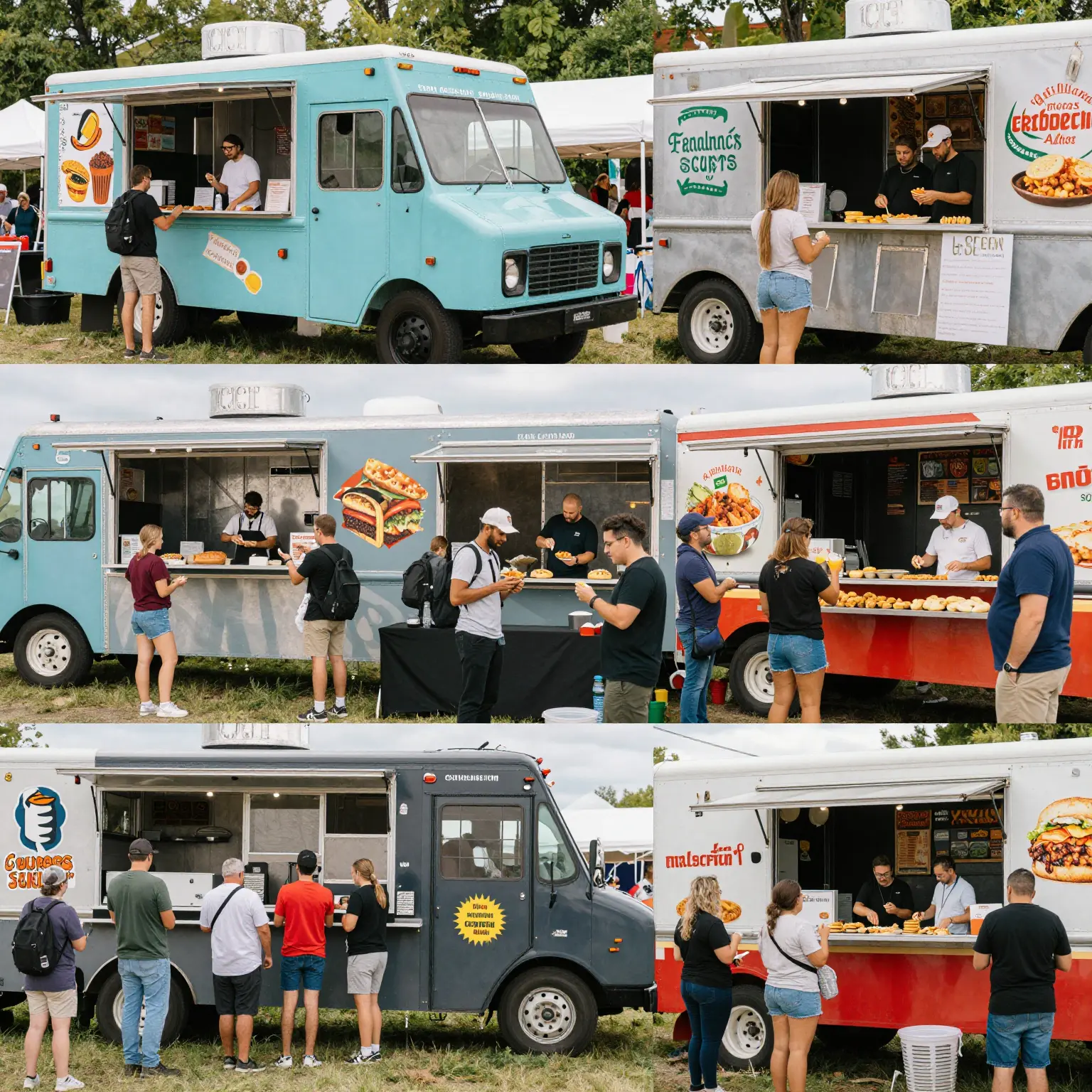 Festive Food Truck Environment