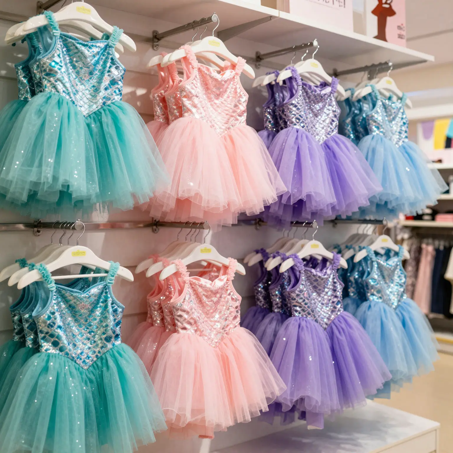 Mermaid Tutu Outfits in a Store