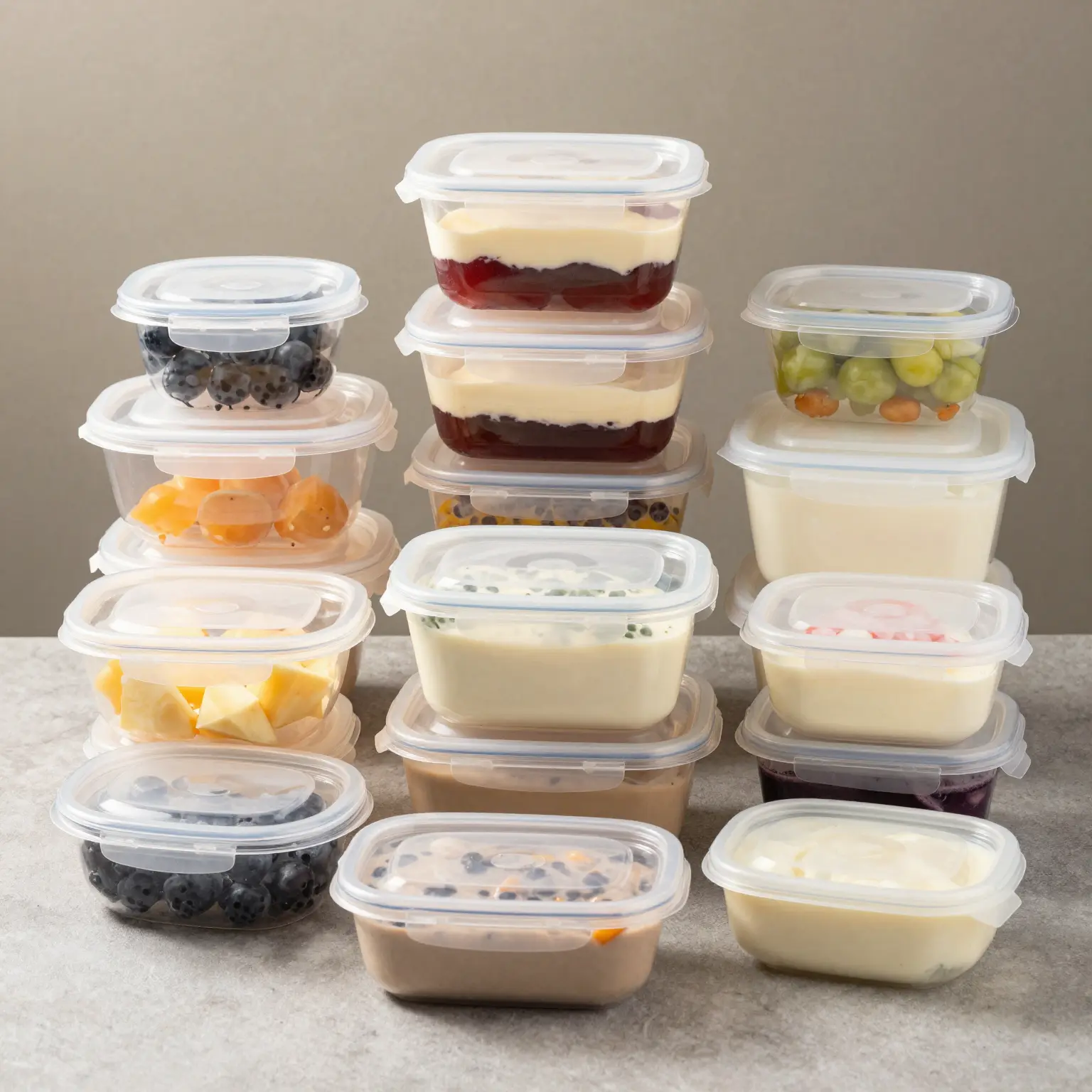 Various Plastic Food Container Styles