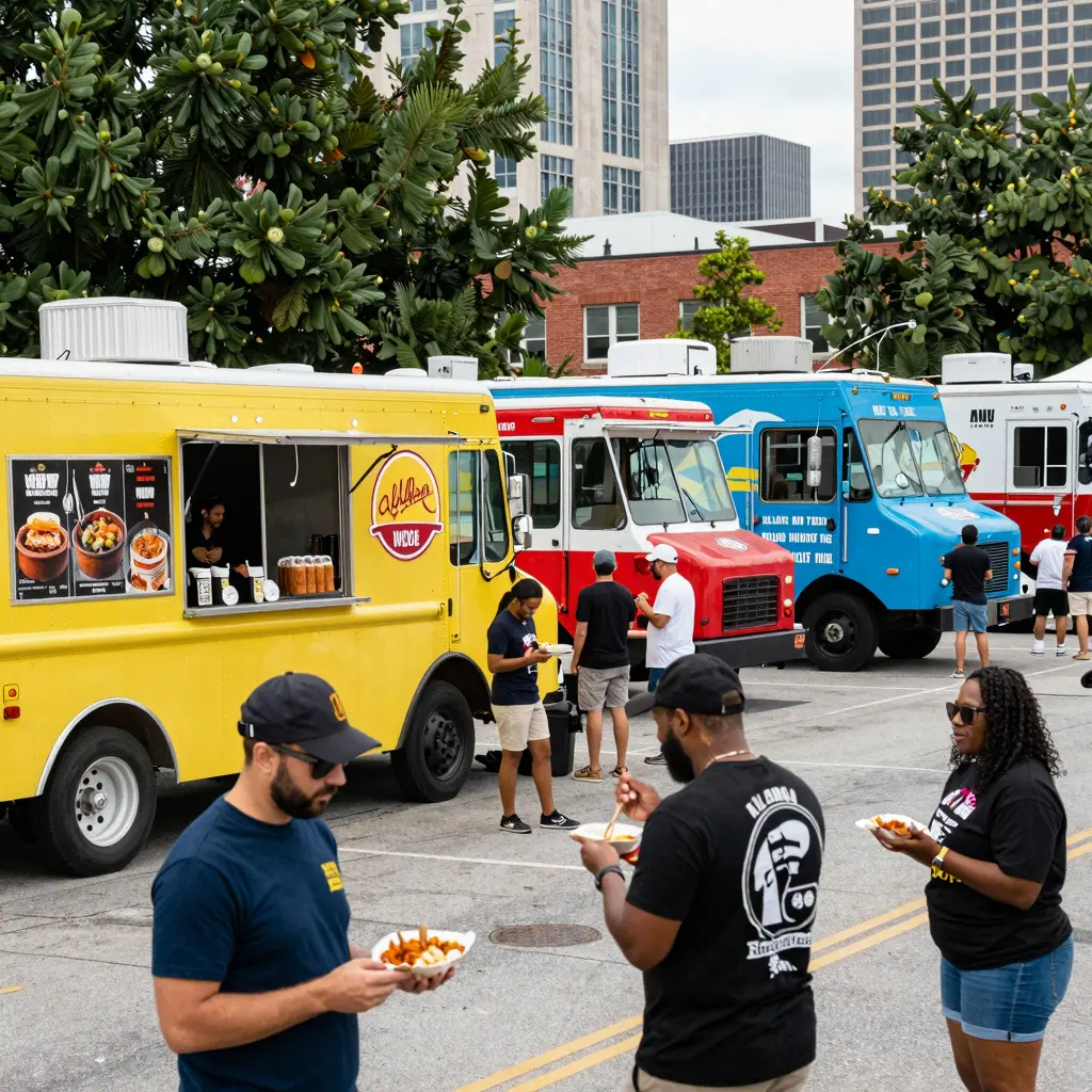Vibrant food truck scene in Atlanta